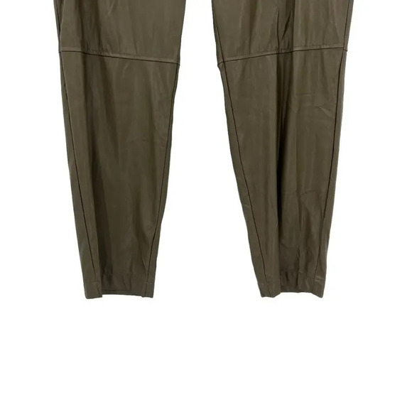 Ottod'Ame Military Green Faux Leather Jogger Pants‎ Size 46  / US 10 - Picture 6 of 15